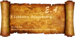 Eichhorn Alexandra névjegykártya